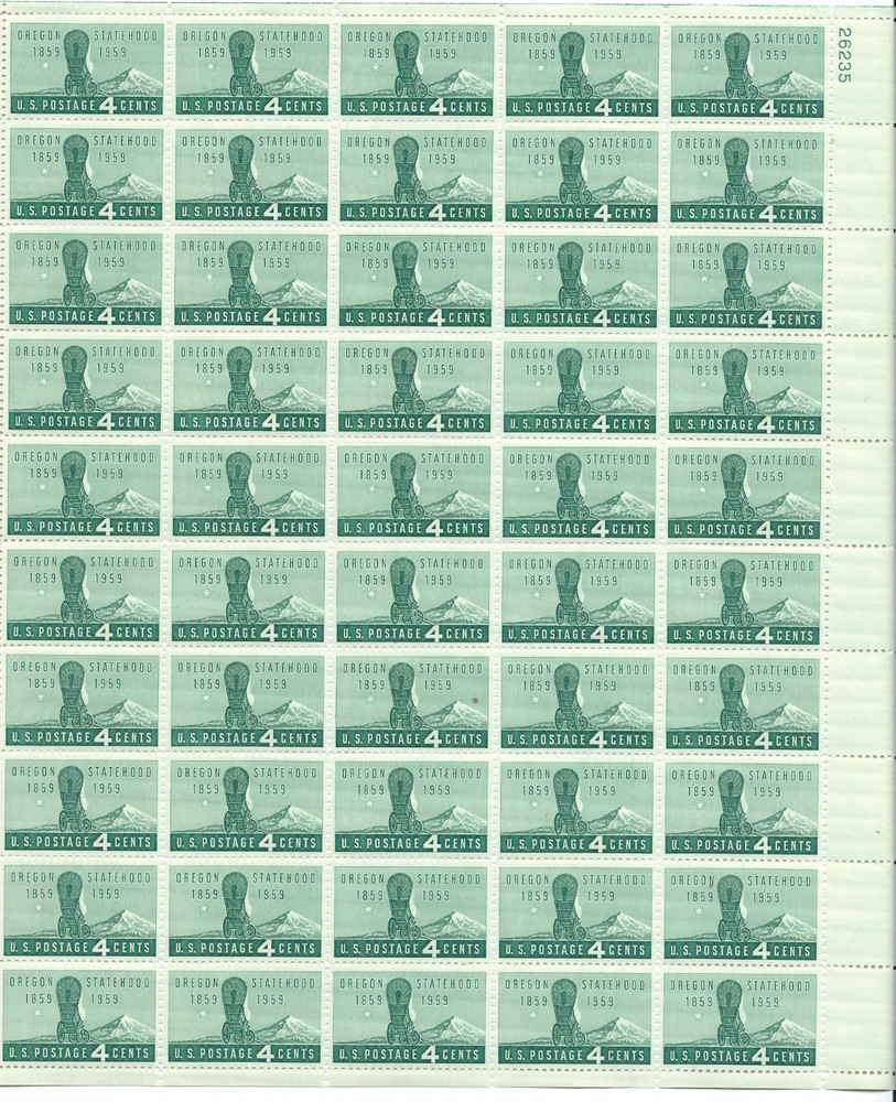 Scott #1124…4 Cent….Oregon Statehood…Sheet of 50