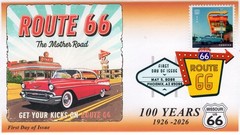 26-163, 2026, Route 66, Complete Set (8 Covers), First Day Cover, Digital Color