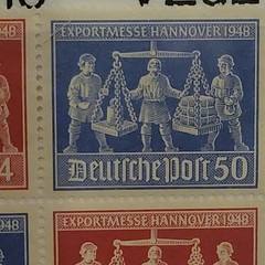 Germany Exportmesse Hannover 1948 Postage Stamps MNH Unused 24 & 50 Multi-Color