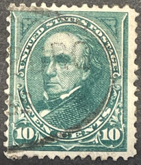 1895 US Webster Scott #273 Used, 10¢ all perfs intact