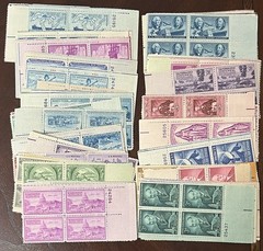 RHstamps 50 DIFFERENT 3 CENT VINTAGE PLATE BLOCKS OF 4, MINT NOT HINGED, MNH