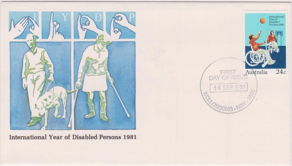 (K88-57) 1981 AustralFirst Day Cover 24c International year of the disabled (BG)