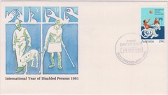(K88-57) 1981 AustralFirst Day Cover 24c International year of the disabled (BG)