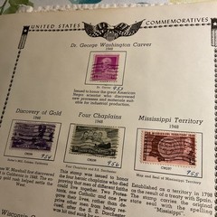 U.S.-(-1947-1948-)-HISTORICAL EVENTS-lot Of 14- Stamps-ON ALBUM PAGE-USED-#30