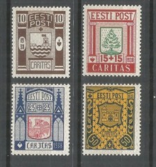 Estonia 1938 mint stamps MLH Michel# 131-134 National Emblems