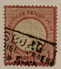 Travelstamps: Germany Stamps Scott #4, Used NG Handstamped NICE STAMP