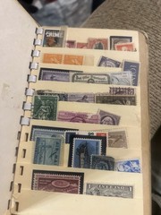 US Stamp Album Collection Multi-Color Historical Figures Events Off Paper