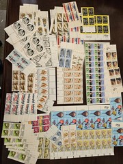 Misc US Postage Stamps Lot In Plate Blocks, Singles & Multiples Mint