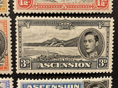 Ascension 1938-53, 7x Stamps Mint Light Hinge Short set + Original gum.