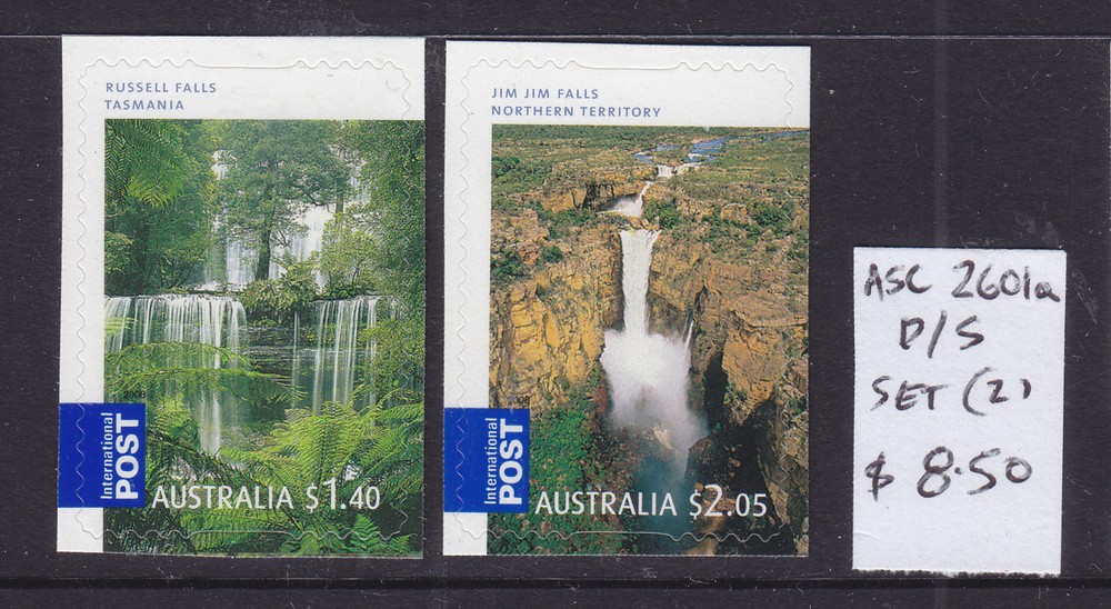 2008 WATERFALLS PEEL AND STICK PAIR ASC 2601a-2a MINT
