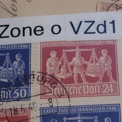 Germany Postage Stamp Exportmesse Hannover 1948 Bi-Zone VZd1 Multi-Color Used