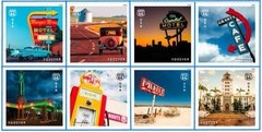 US Route 66 Forever Stamp Set of 8 Singles Scott #6074-6081 (Avail After May 5)