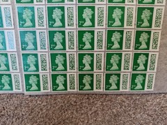 *** 50 2nd Second Class Stamps Unfranked Barcoded Genuine with Original Gum ***