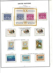 477 United Nations stamps mint from 1971-1997 on album pages all different