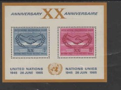 UNITED NATIONS #145 1965 ICU EMBLEM MINT VF NH O.G S/S