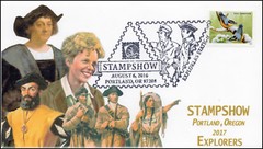 17-335, 2017, Stampshow Portland, Explorers, Pictorial Postmark, Event Cover
