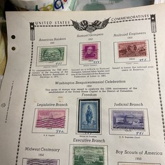 U.S.-(-1949-1951-)-HISTORICAL EVENTS-lot Of 23- Stamps-ON ALBUM PAGE-USED-#30