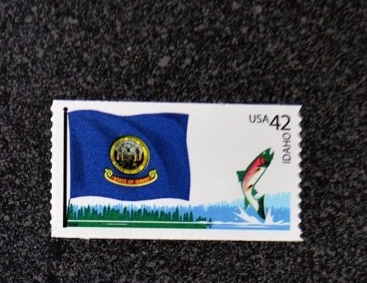 2008USA #4288 42c Idaho State Flag – Flags of Our Nation Mint NH fish