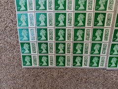 *** 50 2nd Second Class Stamps Unfranked Barcoded Genuine with Original Gum ***