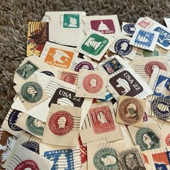 USA SQUARES CUT-OUT LOT! GREAT VINTAGE ASSORTMENT!