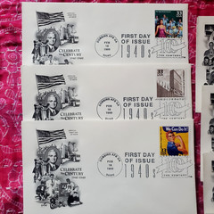 Lot of 10 US Celebrate the Century First Day Covers Stamps 1940s 1970s 1990s FDC
