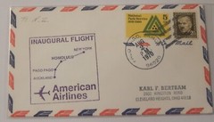 Pago Pago Samoa to Auckland New Zealand August 2 1970 first flight airmail