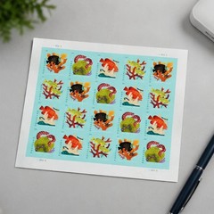 2019 USPS Coral Reefs Postcard Rate Stamps – 1 Sheet (100) New
