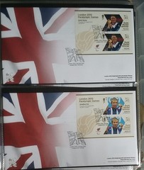 London 2012 Paralympic Games Gold Medal Winners FDC Full Set 34 Mini Sheets