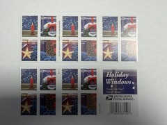 Holiday Windows Forever Stamps – Full Pane of 20 MNH 2016