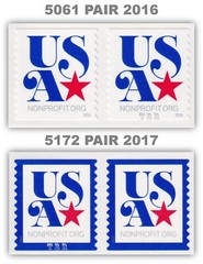 5061 5172 USA & Stars Nonprofit Org (5c) Pairs Coil Set 2016 2017 MNH – Buy Now