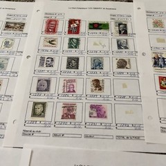 AMAZING USA STAMPS LOT ON BOISBRIAND QUEBEC AUCTION PAGES, FLAGS, EAGLES ETC. #3