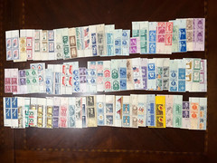 RHstamps 50 DIFFERENT 4 CENT MOSTLY COMMEM U.S. PLATE BLOCKS MINT NOT HINGED MNH