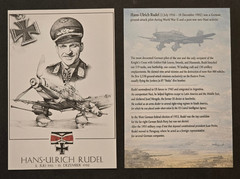 WW2 WWII German Hans Ulrich Udel Commemorative Postcard Memorial Card lot x 2