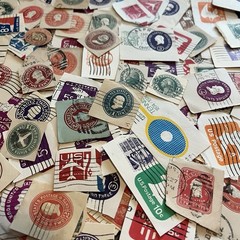 USA SQUARES CUT-OUT LOT! GREAT VINTAGE ASSORTMENT!