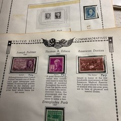 U.S.-(-1947-1948-)-HISTORICAL EVENTS-lot Of 14- Stamps-ON ALBUM PAGE-USED-#30