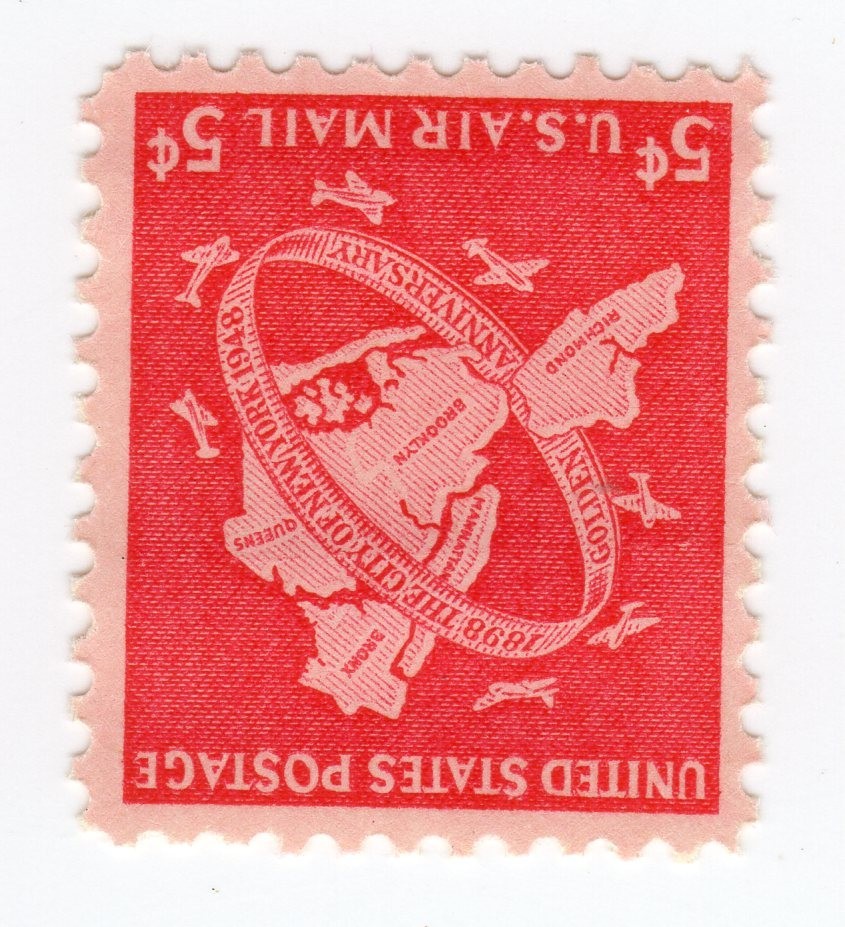 Scott #c38 Map of 5 Buroughs Airmail Single Stamp – MNH