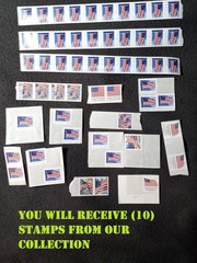 10 Unused Forever US Flag Stamps