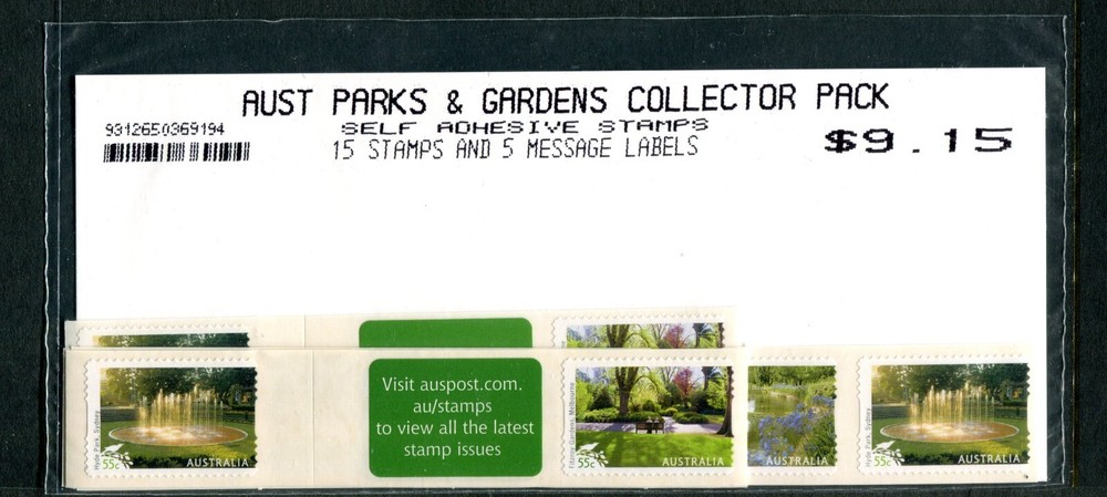 2009 Australian Parks & Gardens – Peel & Stick Collectors Pack