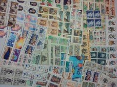 Usable 100 Assorted Mixed Multiples & Singles of 20¢ USPS Postage Stamps FV $20