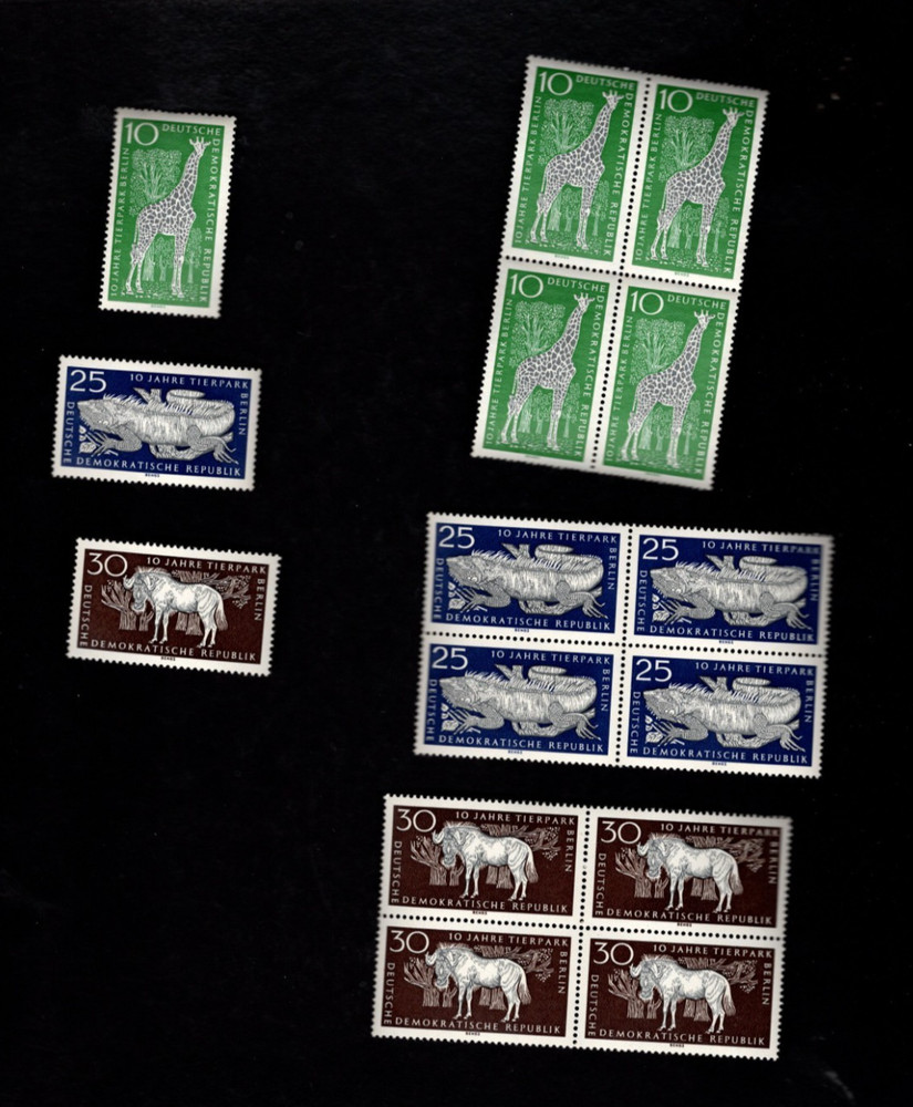 Germany DDR sc#759-61 x5 (1965) Complete MNH