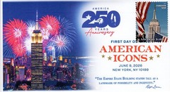26-208, 2026, American Icons, Complete Set (13 Covers) First Day Cover, DCP