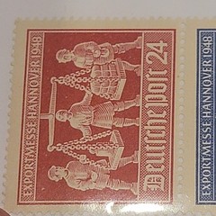 Germany Semi-Postal Stamps Exportmesse Hannover 1948 24 & 50 MNH Multi-Color