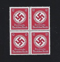 MNH stamp BLOCK Sc 098 / PF12 / WWII Germany / 1942 Third Reich Party Official