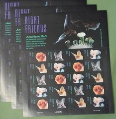 Three Sheets = 60 of NIGHT FRIENDS American Bats 37¢ US Postage Stamps 3661-3664