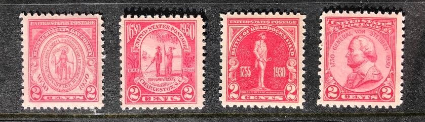 1930 US Commemorative Year Set, 682, 683, 688, 689 MNH, never hinged FREE SHIP