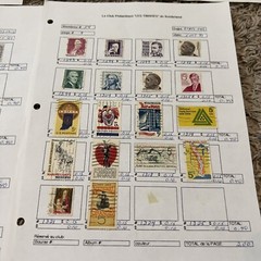 AMAZING USA STAMPS LOT ON BOISBRIAND QUEBEC AUCTION PAGES, FLAGS, EAGLES ETC. #3