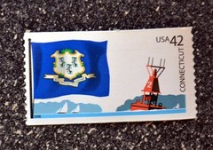 2008USA #4281 42c Connecticut State Flag – Flags of Our Nation Mint NH boat