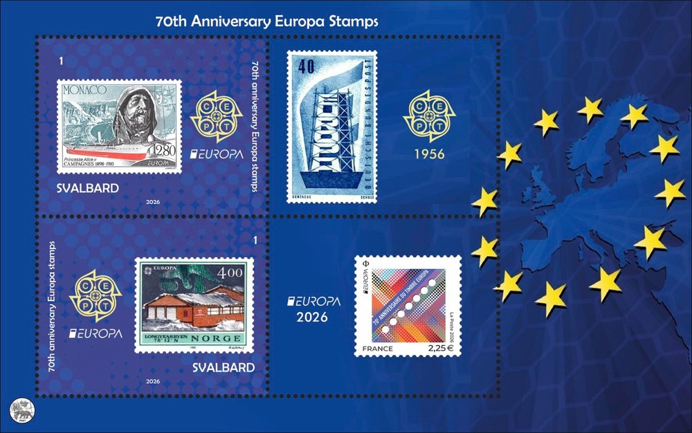 SVALBARD SPITSBERGEN 2026 EUROPA CEPT 70th ANNIVERSARY MNH LOCAL STAMP