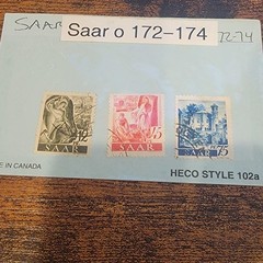 Germany Saar Postage Stamps Used Multi-Color 12pf 45pf 75pf Uncertified