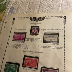 U.S.-(-1944-1946-)-HISTORICAL EVENTS-lot Of 12- Stamps-ON ALBUM PAGE-USED-#30
